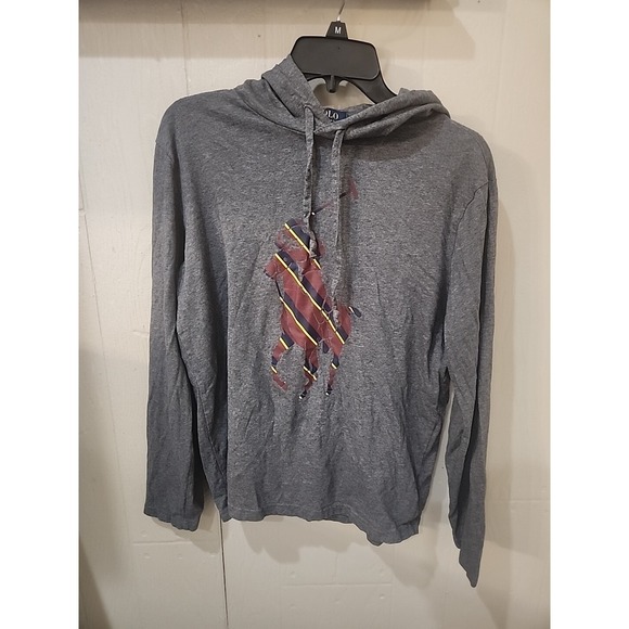 Polo Ralph Lauren Other - Polo Ralph Lauren Hooded Shirt Striped Big Pony Long Sleeve Hoodie Small Preppy